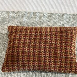 Woven Red and Brown Accent Pillow